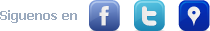 Siguenos en Facebook, Twister o GoogleMaps